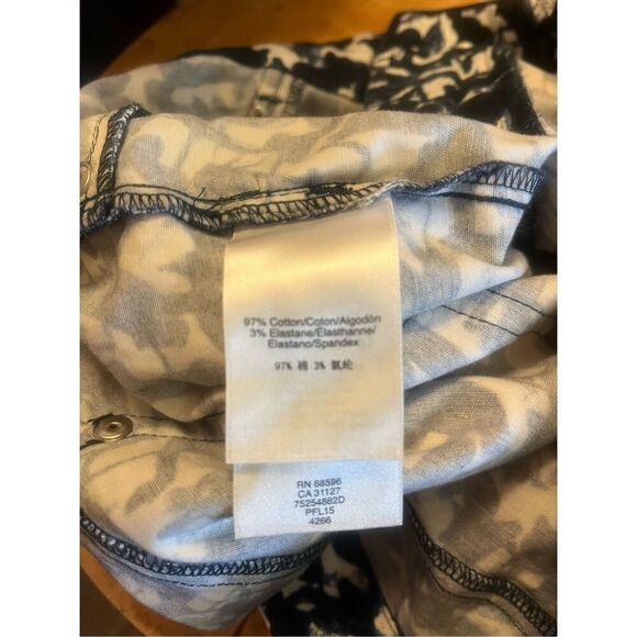 DKNY Women's Blue Patterned Pants Size 10 (4413) - Picture 6 of 6